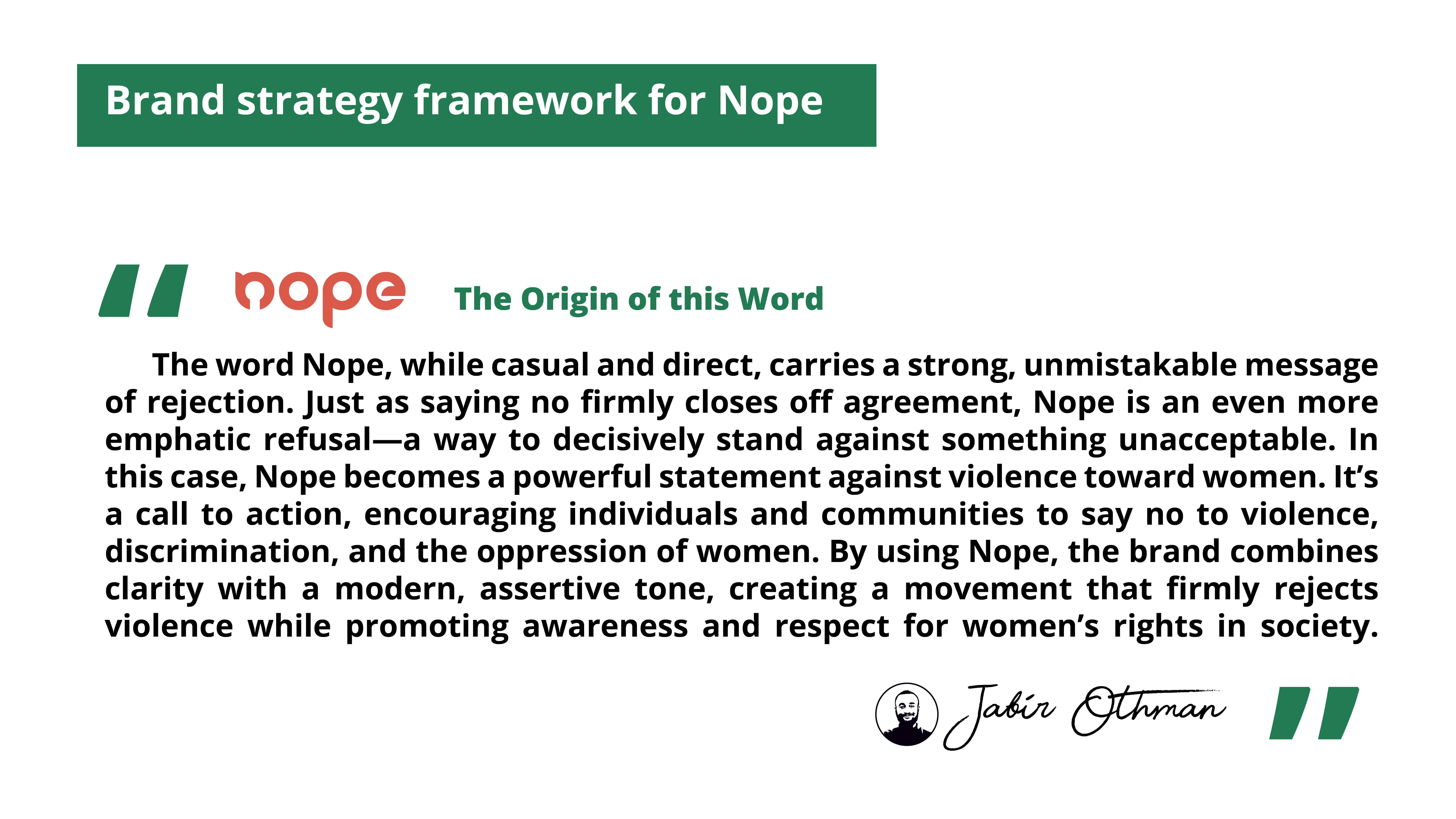 NOPE NGO Apparel and Merchandise Design